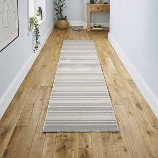 Fawning Two-tone Striped Classic Low-pile Machine-washable Area Rug