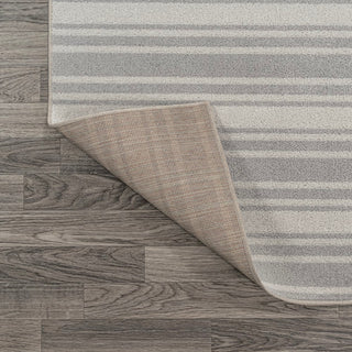 Fawning Two-tone Striped Classic Low-pile Machine-washable Area Rug