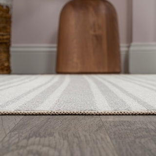 Fawning Two-tone Striped Classic Low-pile Machine-washable Area Rug