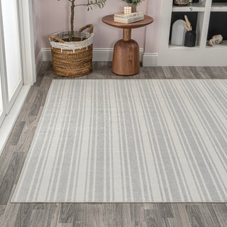 Fawning Two-tone Striped Classic Low-pile Machine-washable Area Rug