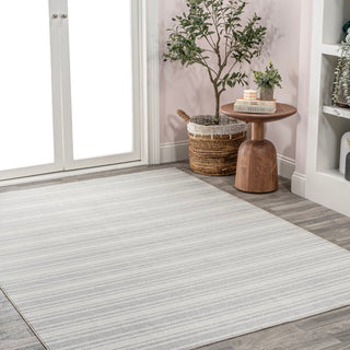 Fawning Two-tone Striped Classic Low-pile Machine-washable Area Rug