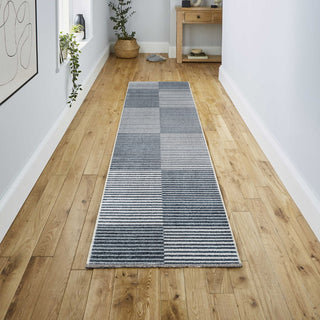 Shutter Minimalist Striped Plaid Machine-washable Area Rug