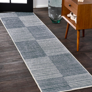 Shutter Minimalist Striped Plaid Machine-washable Area Rug