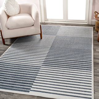 Shutter Minimalist Striped Plaid Machine-washable Area Rug