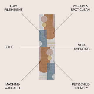 Slinger Modern Kids & Novelty Collage Machine-washable Area Rug