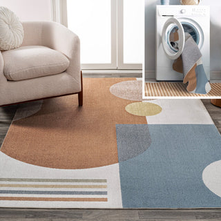 Slinger Modern Kids & Novelty Collage Machine-washable Area Rug