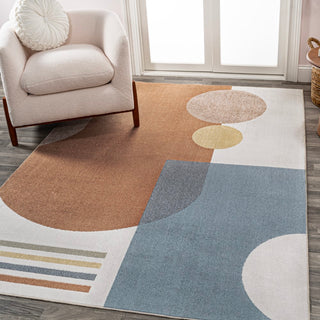Slinger Modern Kids & Novelty Collage Machine-washable Area Rug