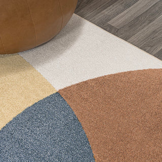 Pebble Geometric Kids & Novelty Machine-washable Area Rug
