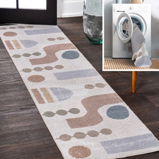 Riley Abstract Coastal Kids & Novelty Machine-washable Area Rug