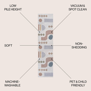 Riley Abstract Coastal Kids & Novelty Machine-washable Area Rug