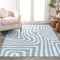Maze Abstract Two-Tone Low-Pile Machine-Washable Area Rug