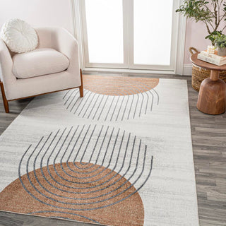 Kallax Geometric Modern Low-Pile Machine-Washable Area Rug - JONATHAN Y