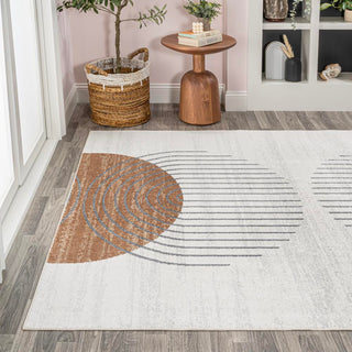 Kallax Geometric Modern Low-Pile Machine-Washable Area Rug - JONATHAN Y