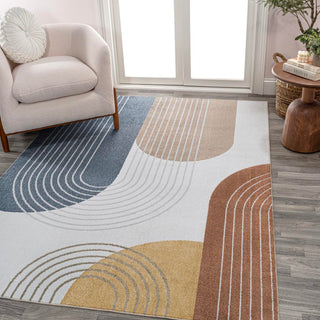 Arches Contemporary Minimalist Machine-washable Area Rug - JONATHAN Y