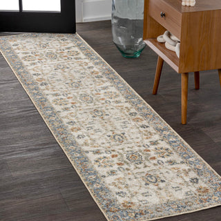 Hiero Persian Border Low-Pile Machine-Washable Area Rug