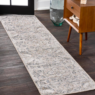 Edith Distressed Medallion Low-Pile Machine-Washable Area Rug - JONATHAN Y