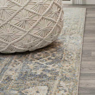 Pavel Distressed Medallion Low-Pile Machine-Washable Area Rug - JONATHAN Y