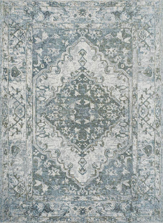 Pavel Distressed Medallion Low-Pile Machine-Washable Area Rug - JONATHAN Y