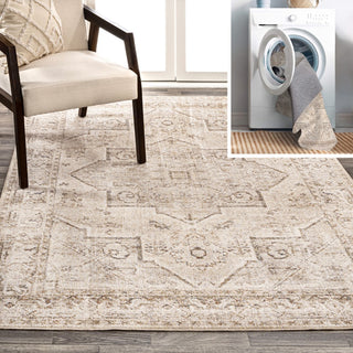 Koda Vintage Native American Medallion Machine-washable Area Rug