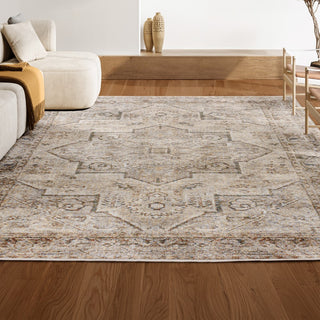 Koda Vintage Native American Medallion Machine-washable Area Rug