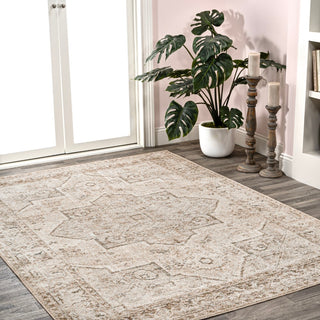 Koda Vintage Native American Medallion Machine-washable Area Rug