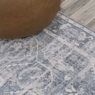 Shaii Global Medallion Low-Pile Machine-Washable Area Rug - JONATHAN Y