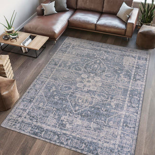 Shaii Global Medallion Low-Pile Machine-Washable Area Rug - JONATHAN Y