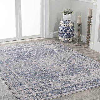 Shaii Global Medallion Low-Pile Machine-Washable Area Rug - JONATHAN Y