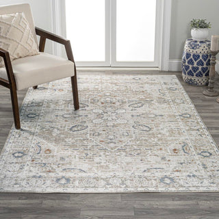 Shaii Global Medallion Low-Pile Machine-Washable Area Rug - JONATHAN Y