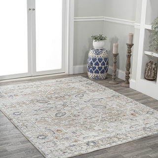 Shaii Global Medallion Low-Pile Machine-Washable Area Rug - JONATHAN Y