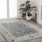 Brandy Rustic Border Low-Pile Machine-Washable Area Rug