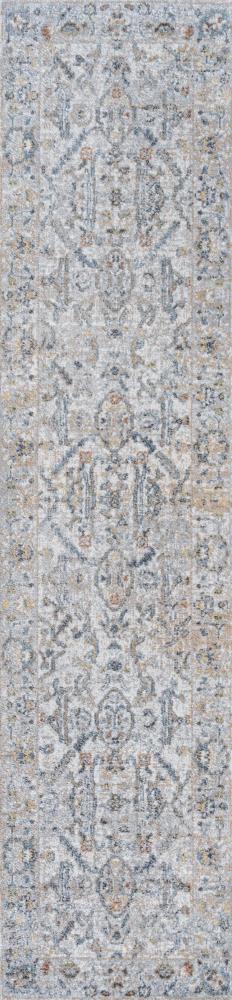 Brandy Rustic Border Low-Pile Machine-Washable Area Rug - JONATHAN Y