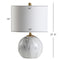 Luna 21.5" Faux Marble Resin LED Table Lamp
