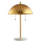 Ella 20.7" Dome Metal with Marble Base LED Table Lamp
