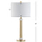 Gregory 27" Metal/Marble LED Table Lamp
