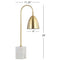 Ana 26" Gold Arched Metal with Marble Base LED Table Lamp