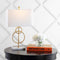 Haines 26" Modern Circle Marble/Metal LED Table Lamp