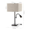 Austin 25.5"  Farmhouse Industrial Iron LED Table Lamp with USB Charging Port and Adjustable Reading Light