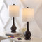 Tyler 24" Modern Classic Gourd Iron LED Table Lamp with Pull-Chain with Dual USB Charging Port