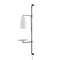Andre 11.5" Contemporary Industrial Iron Plug-In with Adjustable White Marble Table LED Sconce