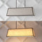 Crosby 42" Minimalist Industrial Trapezoidal Linen Iron Linear LED Pendant