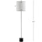 Levitt 60.5" Marble/Metal LED Floor Lamp