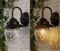 Rodanthe 8.25"  Farmhouse Industrial Iron/Glass Outdoor LED Sconce