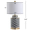 Ellie 24.5" Tumbling Block Ceramic/Metal LED Table Lamp