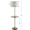 Luce 59" Metal/Wood LED Floor Lamp with Table