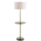 Luce 59" Metal/Wood LED Floor Lamp with Table
