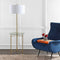 Charles 59" Metal/Glass LED Side Table and Floor Lamp