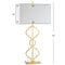 Selina 32" Iron Ogee Trellis Modern  LED USB Table Lamp