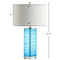 Cole 27.5" Modern Fused Glass Cylinder LED Table Lamp