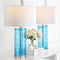 Cole 27.5" Modern Fused Glass Cylinder LED Table Lamp
